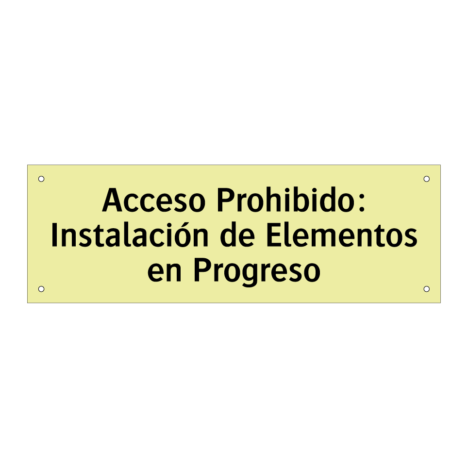 Acceso Prohibido: Instalación de Elementos en Progreso