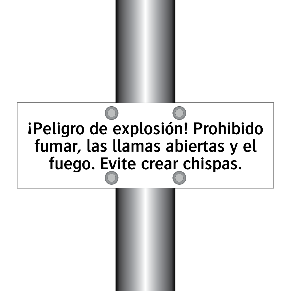 ¡Peligro de explosión! Prohibido fumar, las llamas abiertas y el fuego. Evite crear chispas.