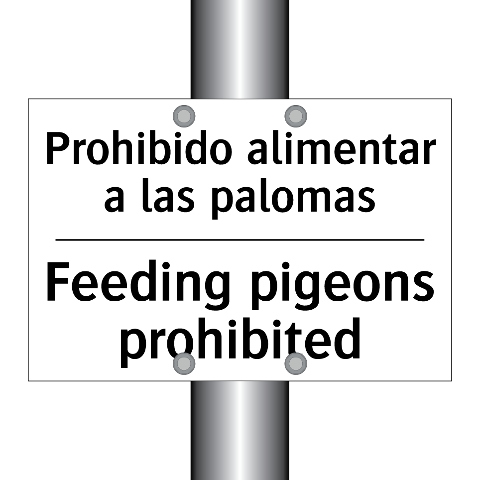 Prohibido alimentar a las palomas - Feeding pigeons prohibited