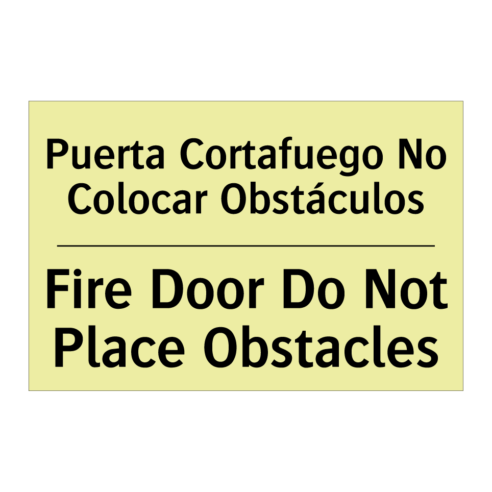 Puerta Cortafuego No Colocar Obstáculos - Fire Door Do Not Place Obstacles