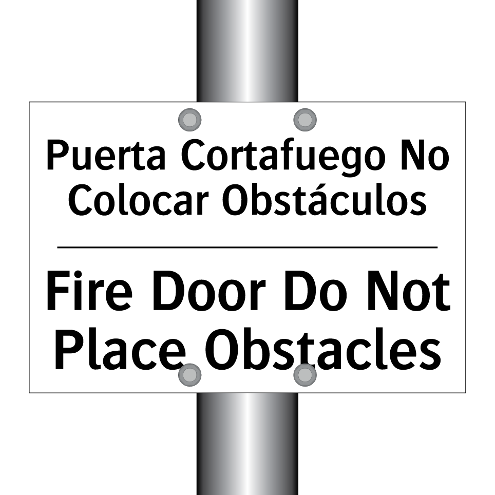 Puerta Cortafuego No Colocar Obstáculos - Fire Door Do Not Place Obstacles