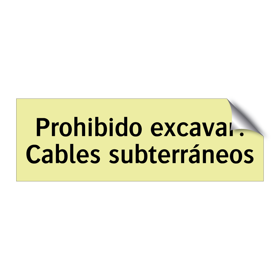 Prohibido excavar: Cables subterráneos