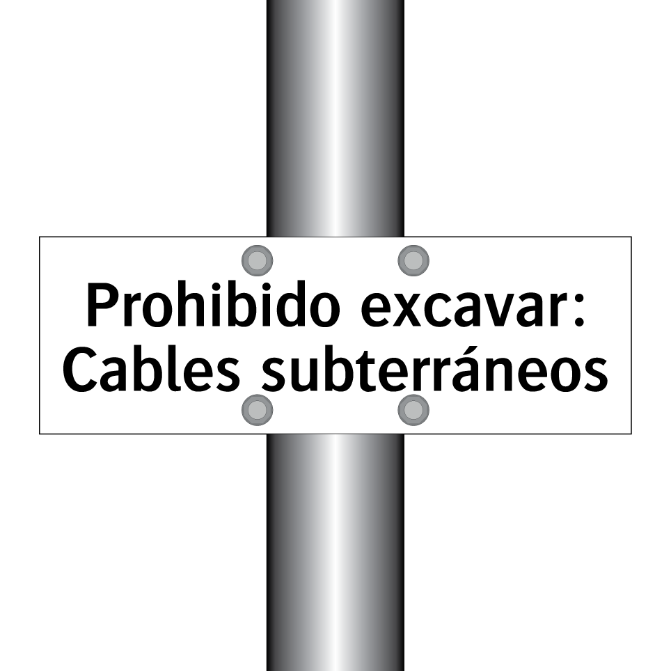 Prohibido excavar: Cables subterráneos