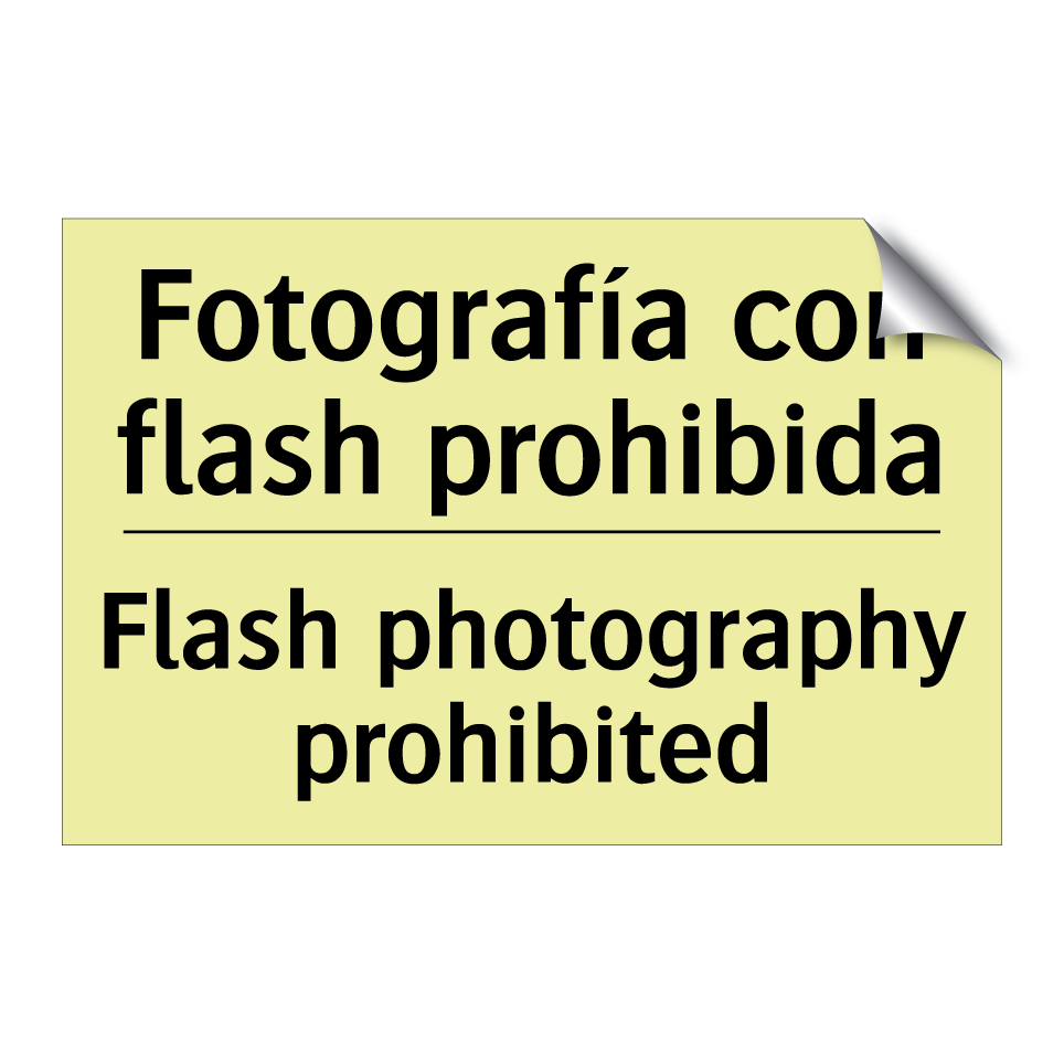 Fotografía con flash prohibida - Flash photography prohibited