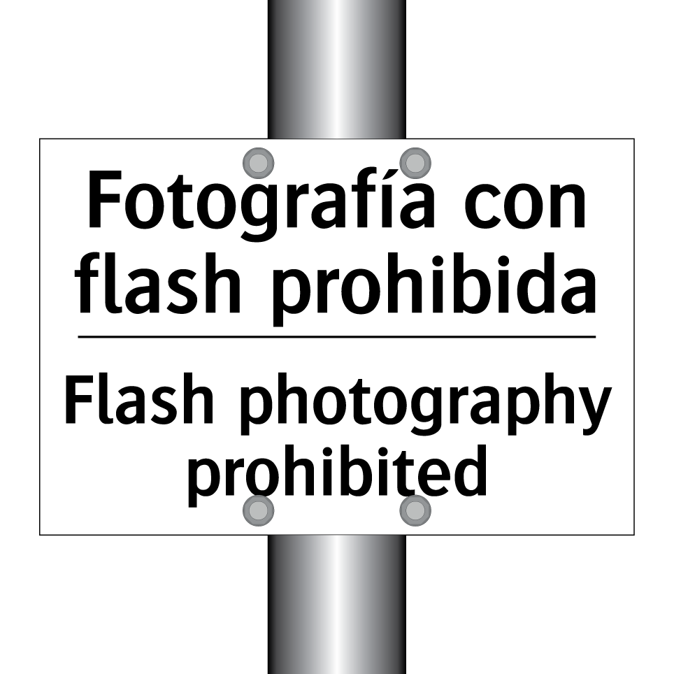 Fotografía con flash prohibida - Flash photography prohibited