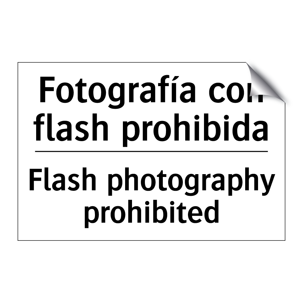 Fotografía con flash prohibida - Flash photography prohibited