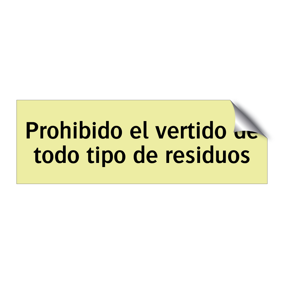 Prohibido el vertido de todo tipo de residuos