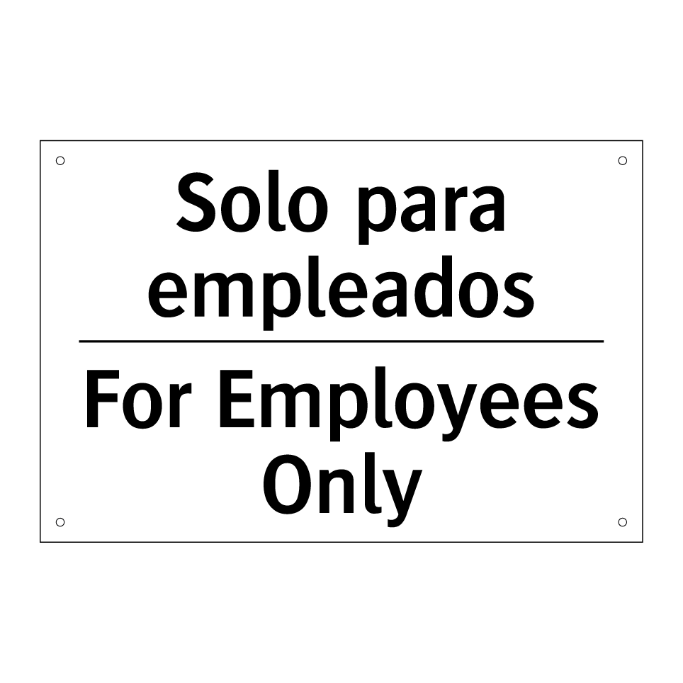 Solo para empleados - For Employees Only