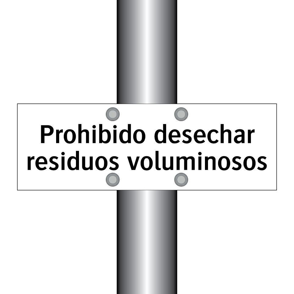Prohibido desechar residuos voluminosos