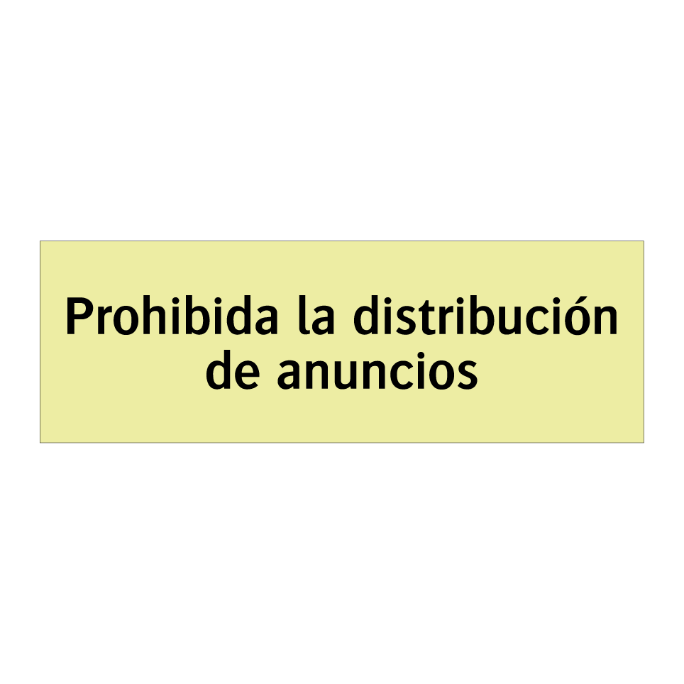 Prohibida la distribución de anuncios