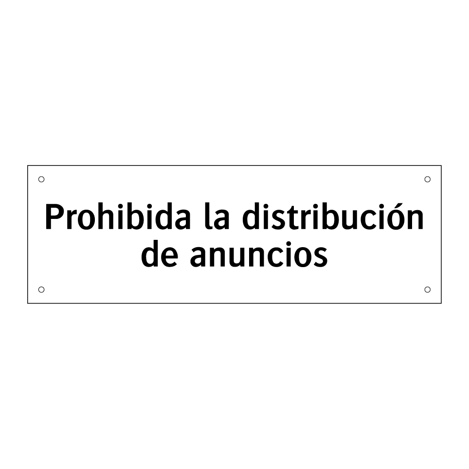Prohibida la distribución de anuncios