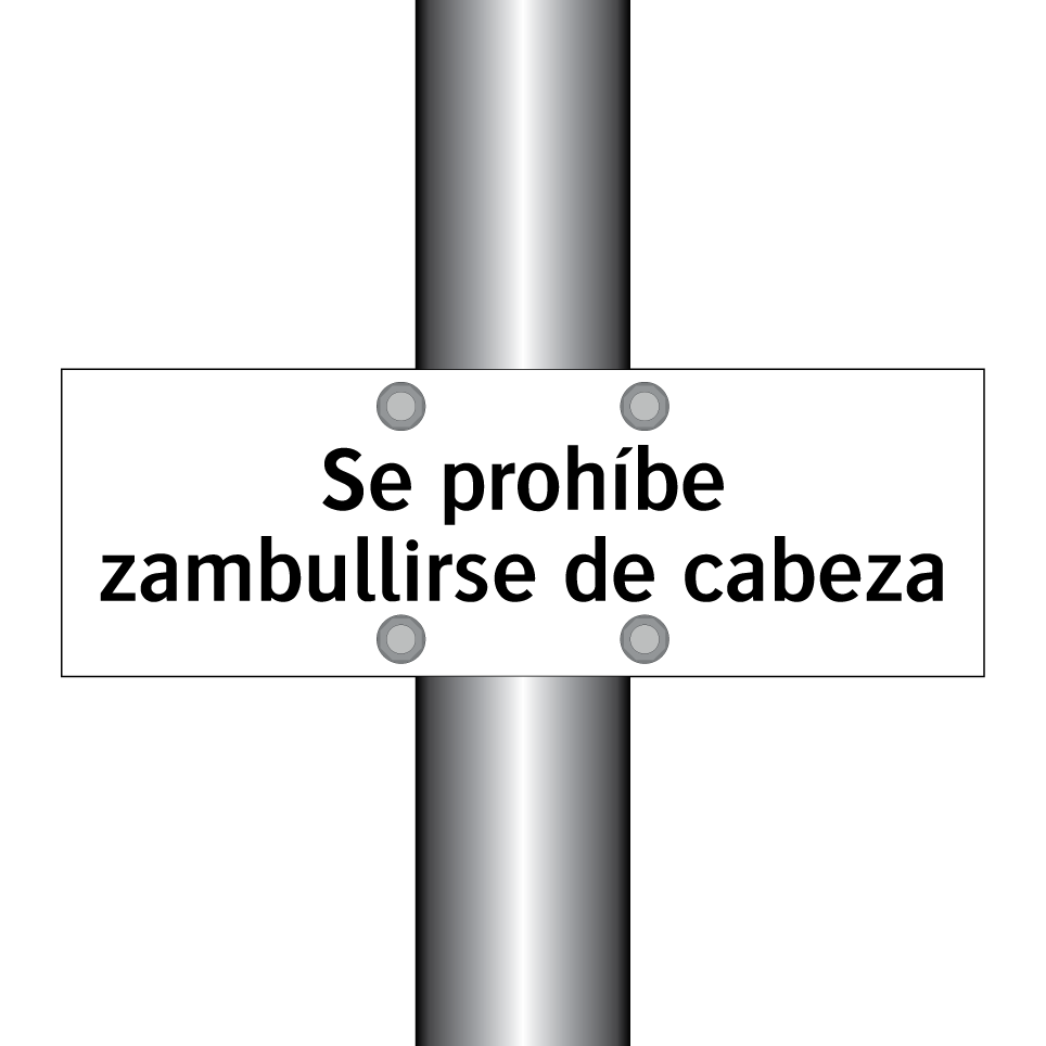 Se prohíbe zambullirse de cabeza