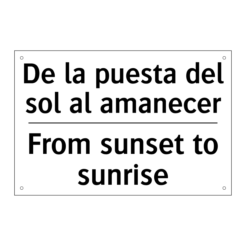 De la puesta del sol al amanecer - From sunset to sunrise