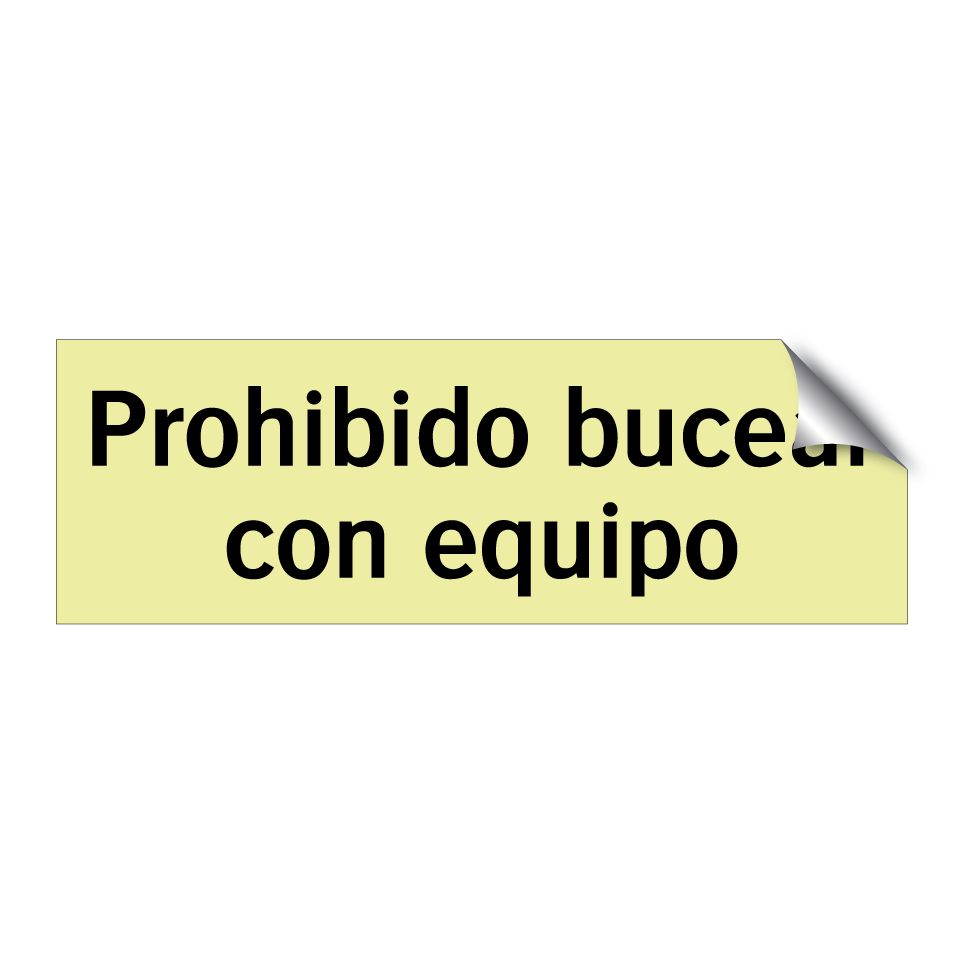 Prohibido bucear con equipo