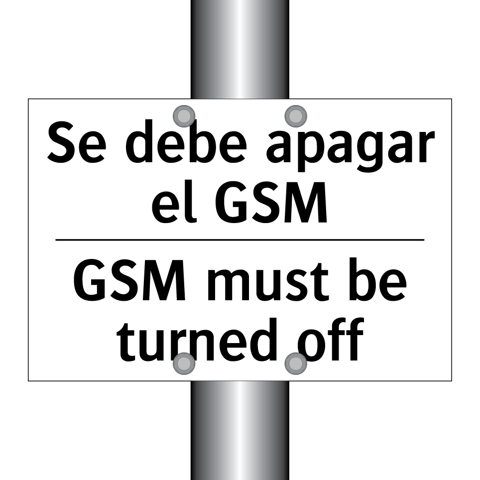 Se debe apagar el GSM - GSM must be turned off