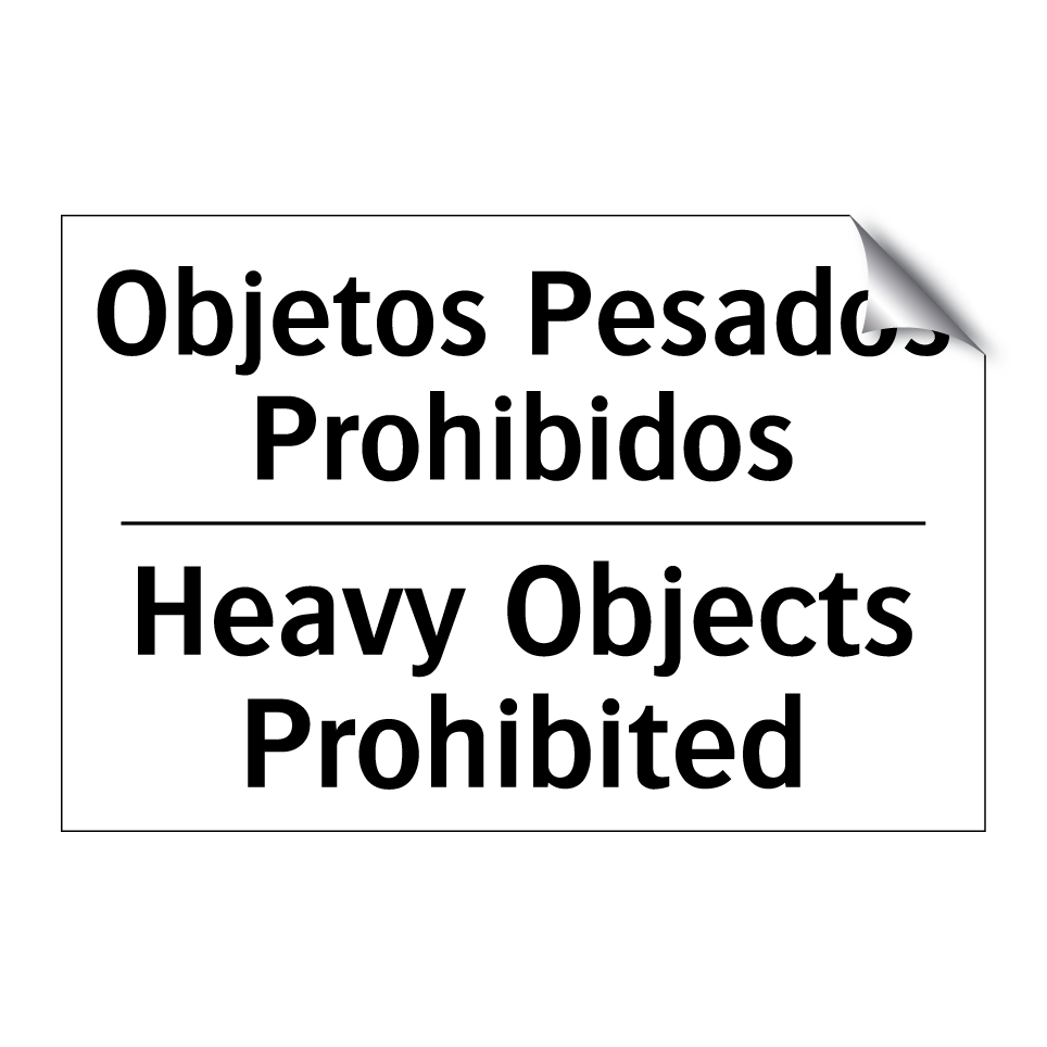 Objetos Pesados Prohibidos - Heavy Objects Prohibited