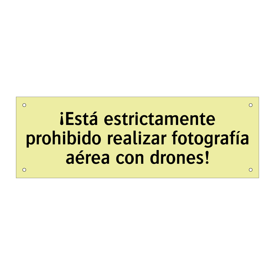 ¡Está estrictamente prohibido realizar fotografía aérea con drones!