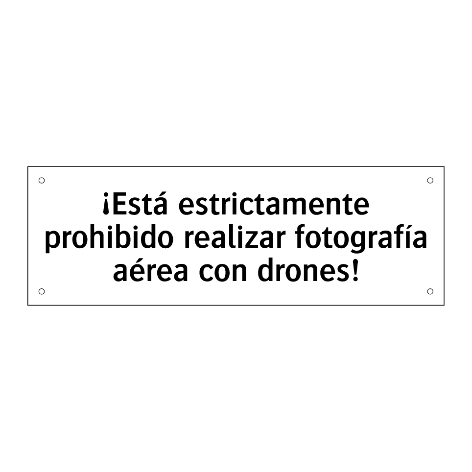 ¡Está estrictamente prohibido realizar fotografía aérea con drones!