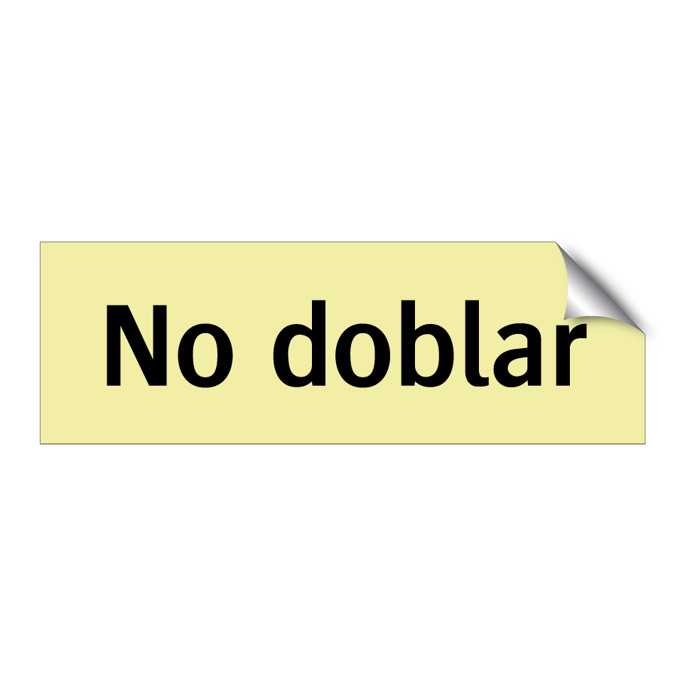 No doblar