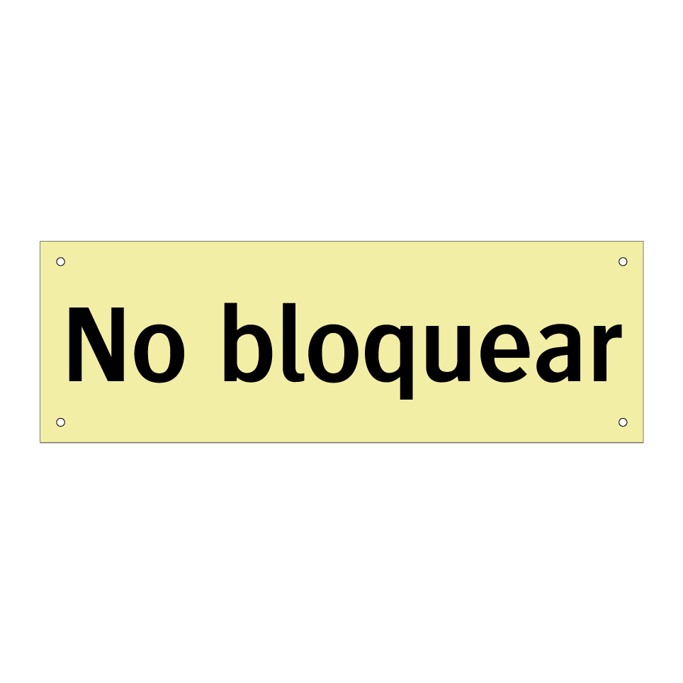 No bloquear