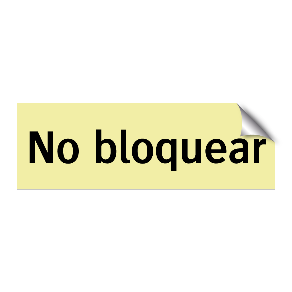 No bloquear