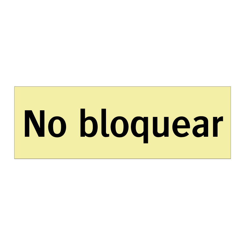 No bloquear