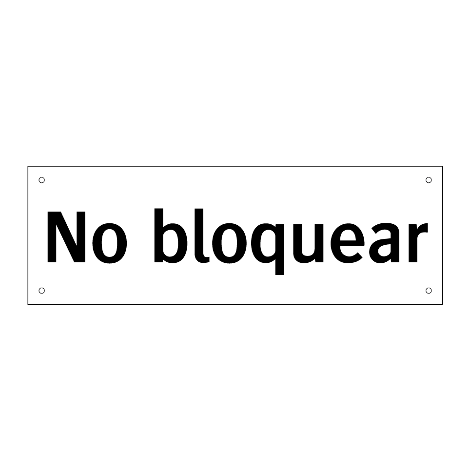 No bloquear