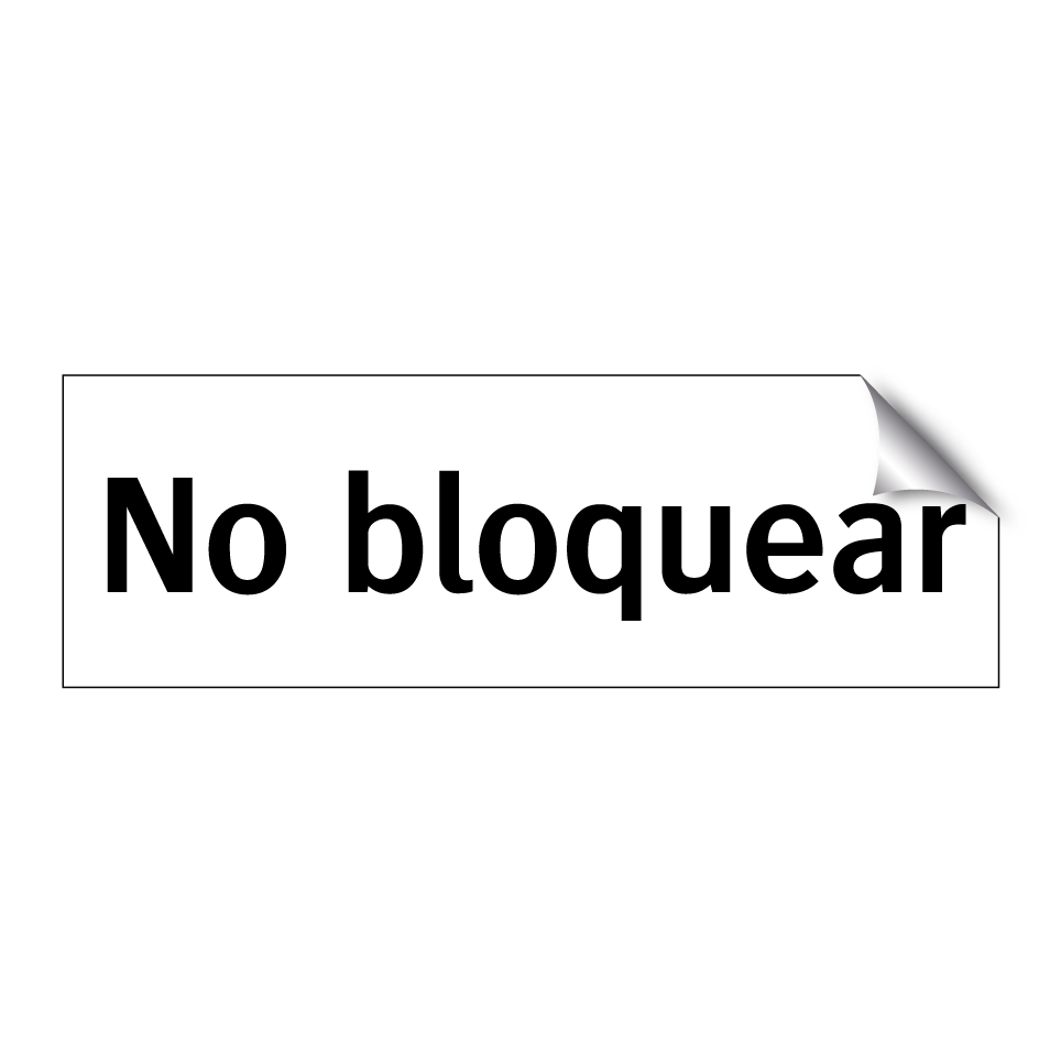 No bloquear