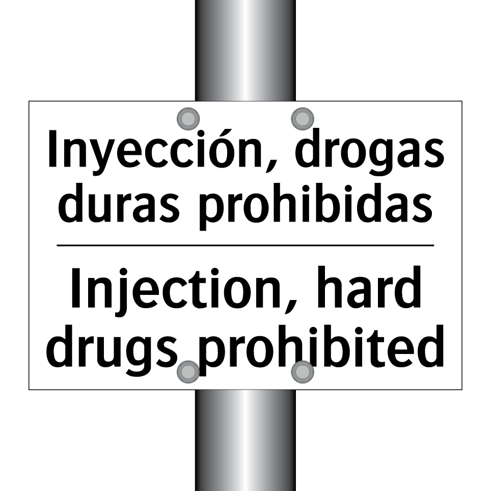 Inyección, drogas duras prohibidas - Injection, hard drugs prohibited