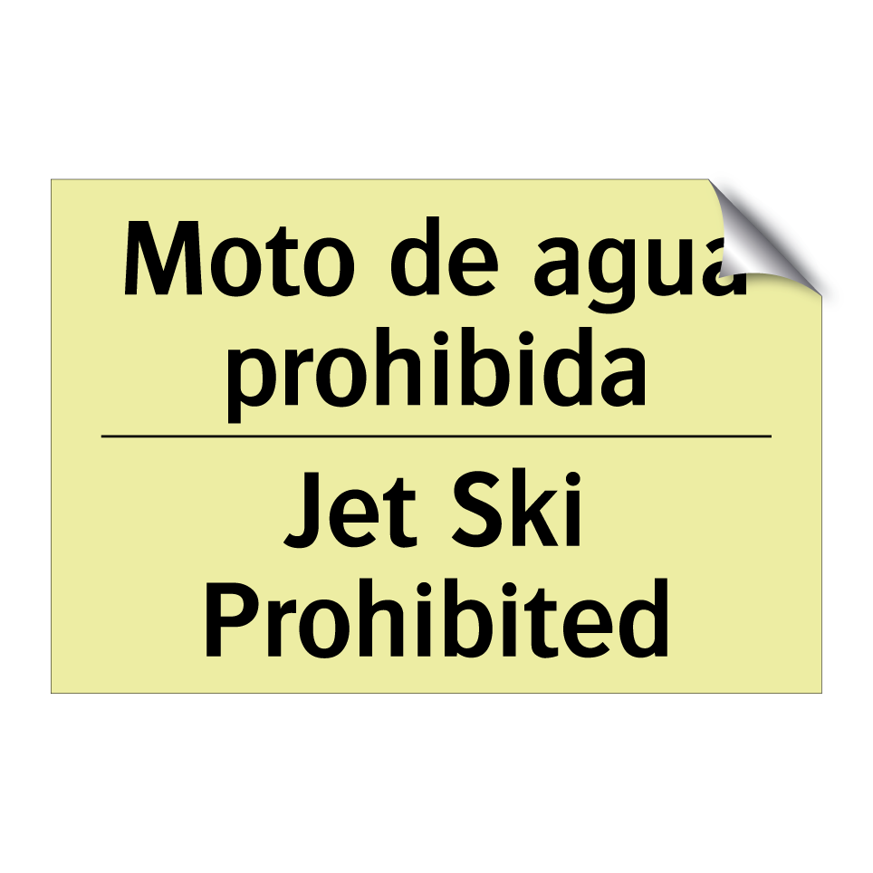 Moto de agua prohibida - Jet Ski Prohibited