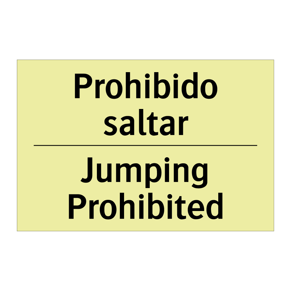 Prohibido saltar - Jumping Prohibited