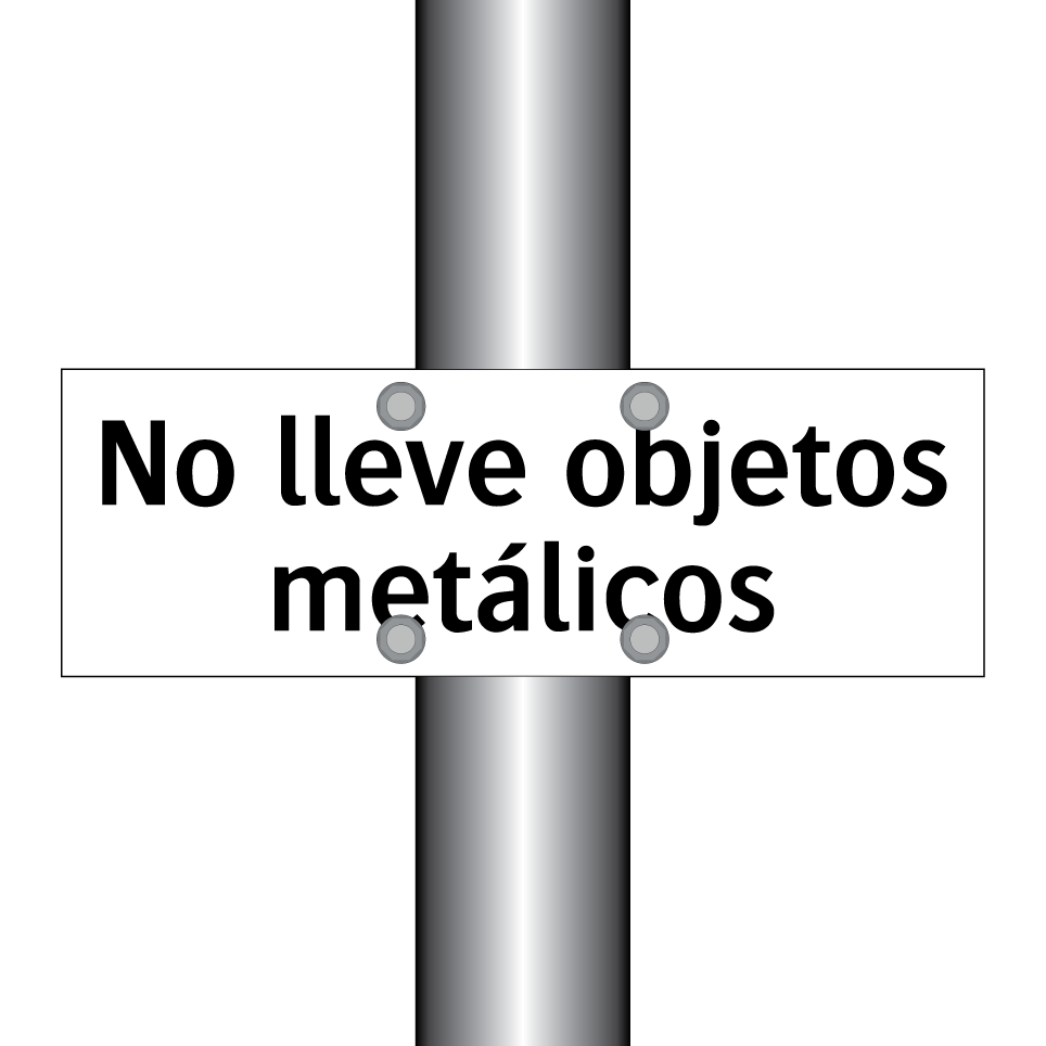 No lleve objetos metálicos