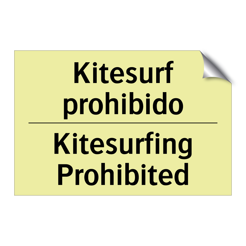 Kitesurf prohibido - Kitesurfing Prohibited