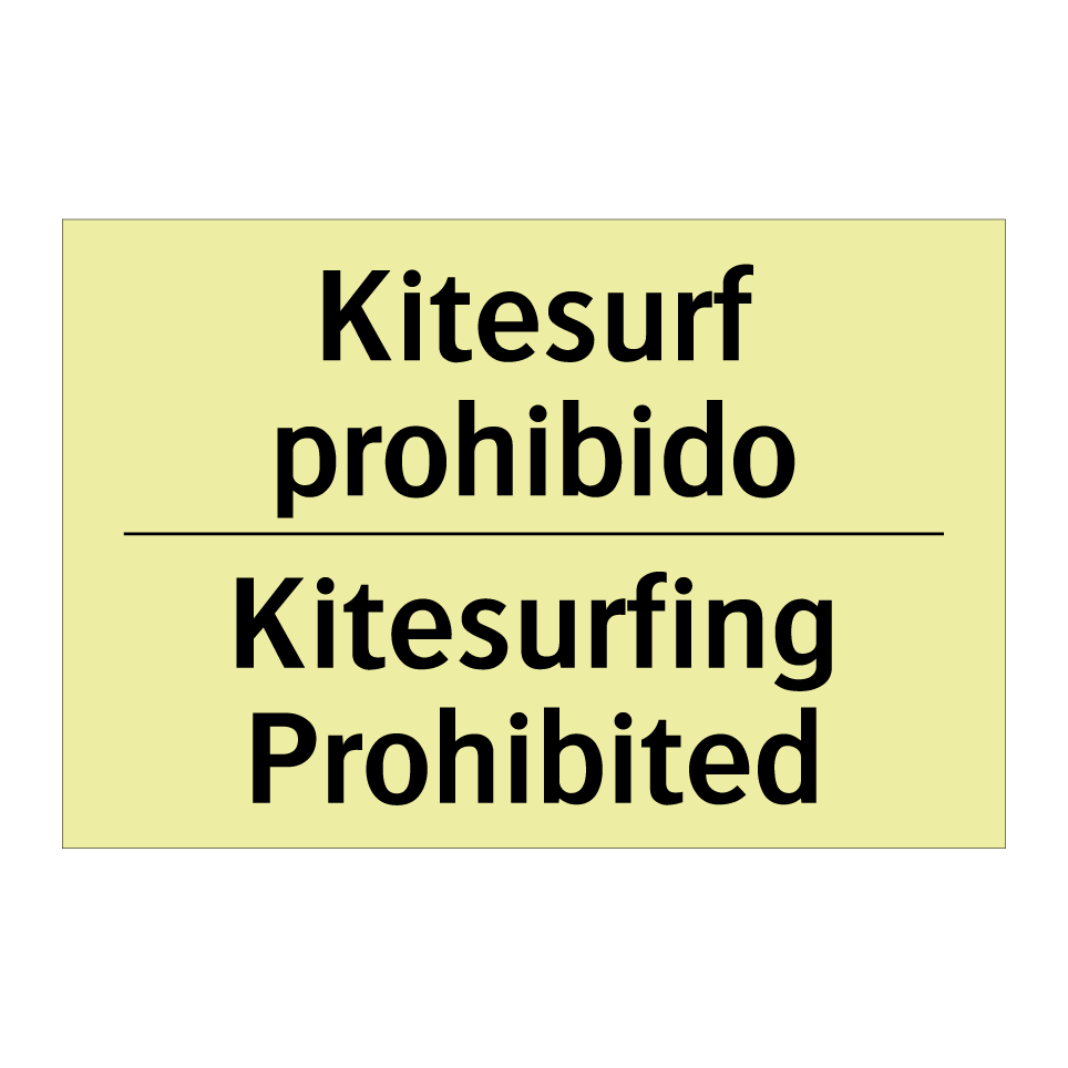 Kitesurf prohibido - Kitesurfing Prohibited