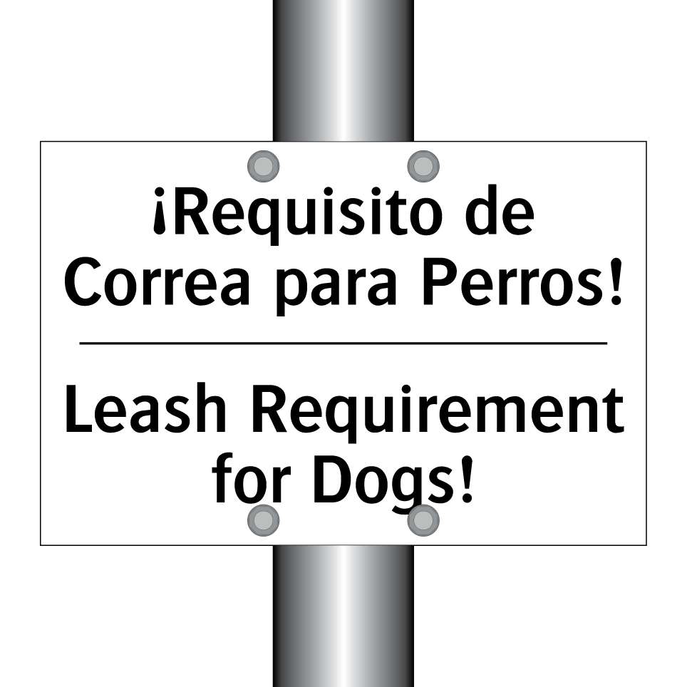 ¡Requisito de Correa para Perros! - Leash Requirement for Dogs!
