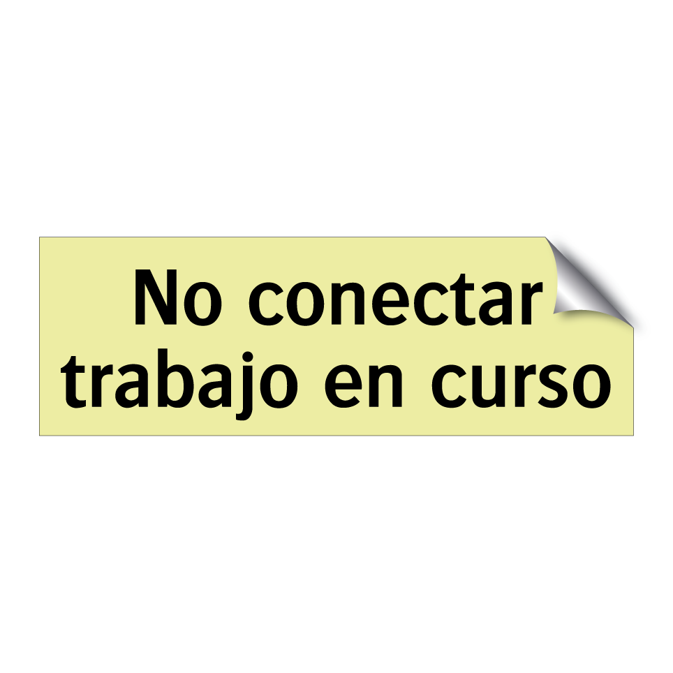 No conectar trabajo en curso