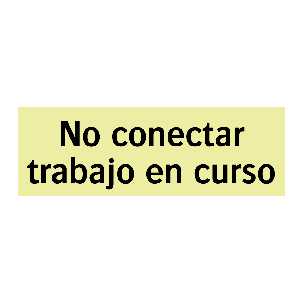No conectar trabajo en curso
