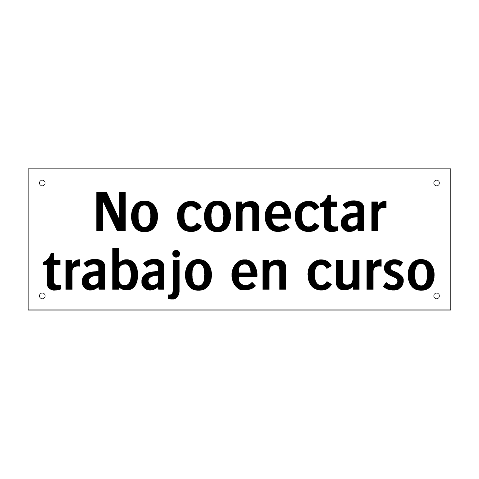 No conectar trabajo en curso