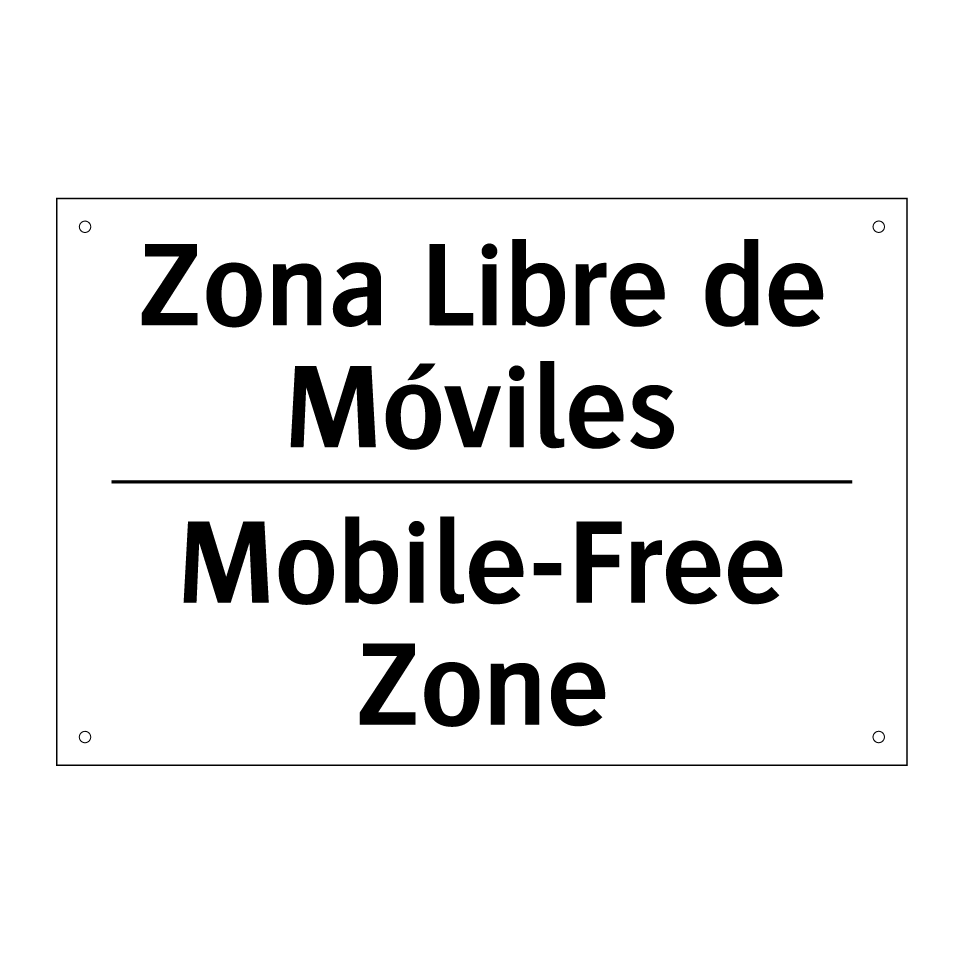 Zona Libre de Móviles - Mobile-Free Zone