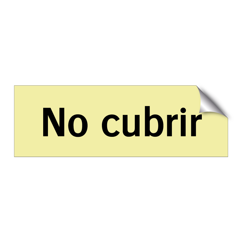 No cubrir
