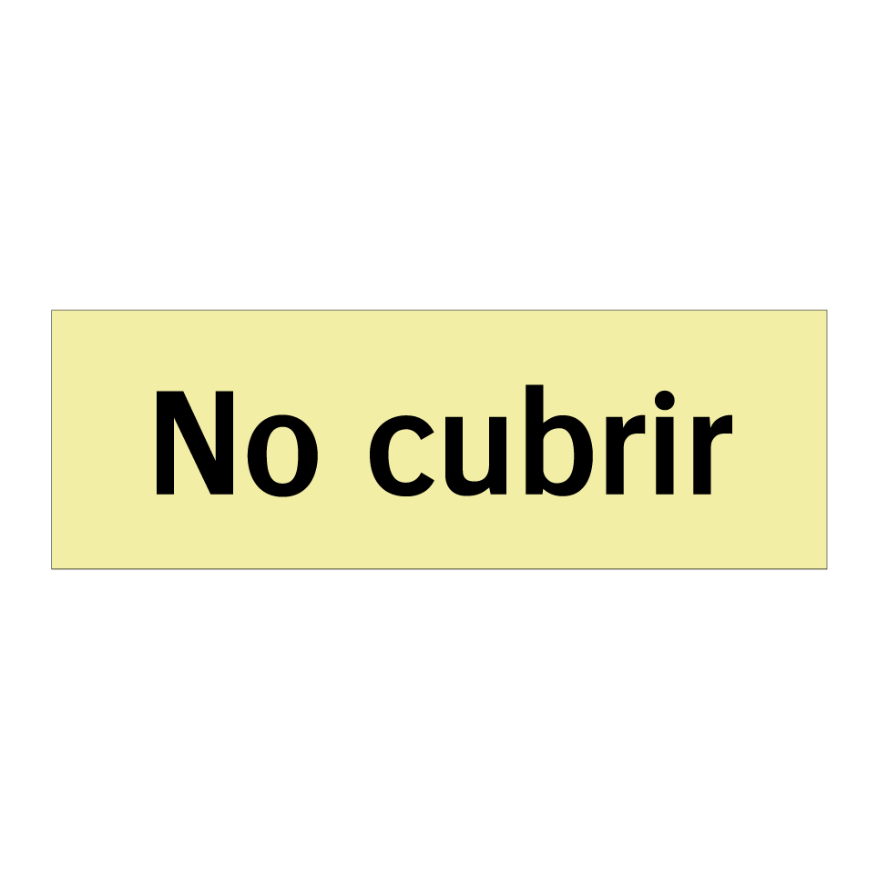 No cubrir