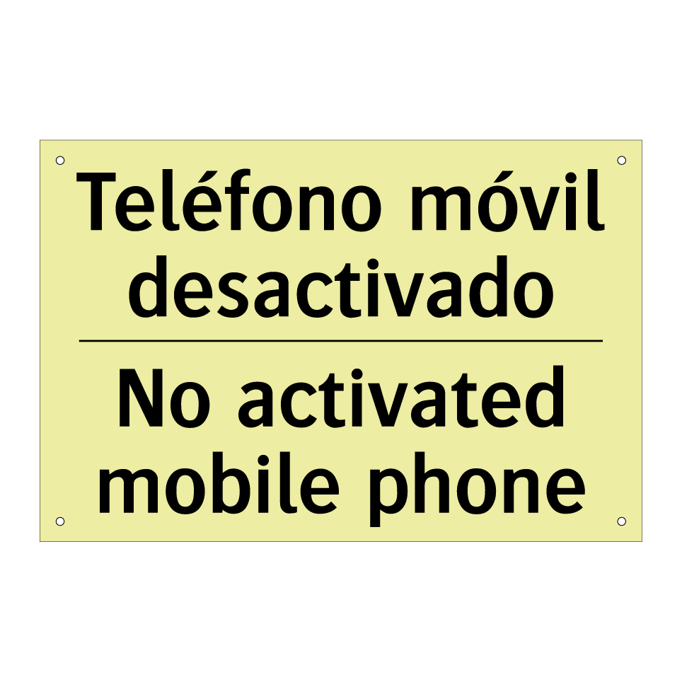 Teléfono móvil desactivado - No activated mobile phone