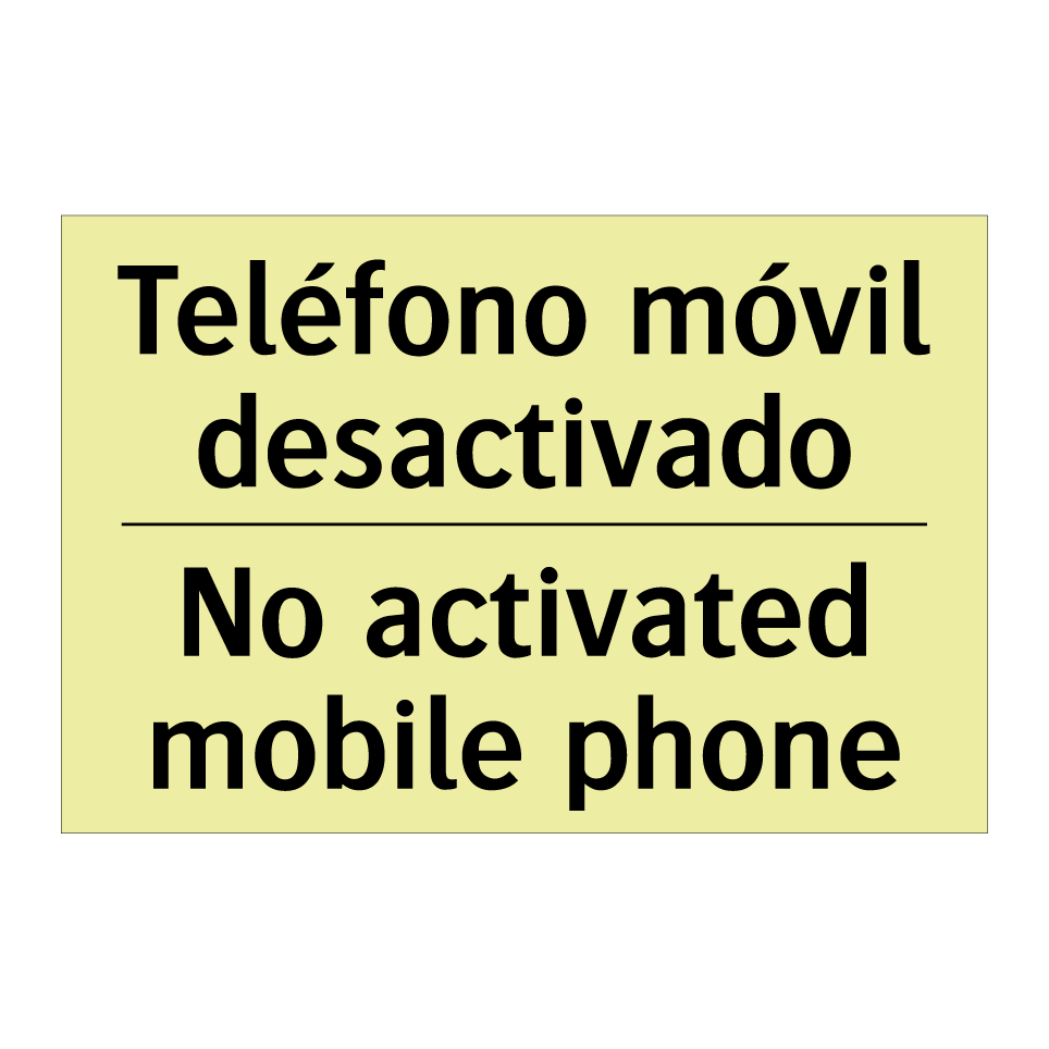 Teléfono móvil desactivado - No activated mobile phone