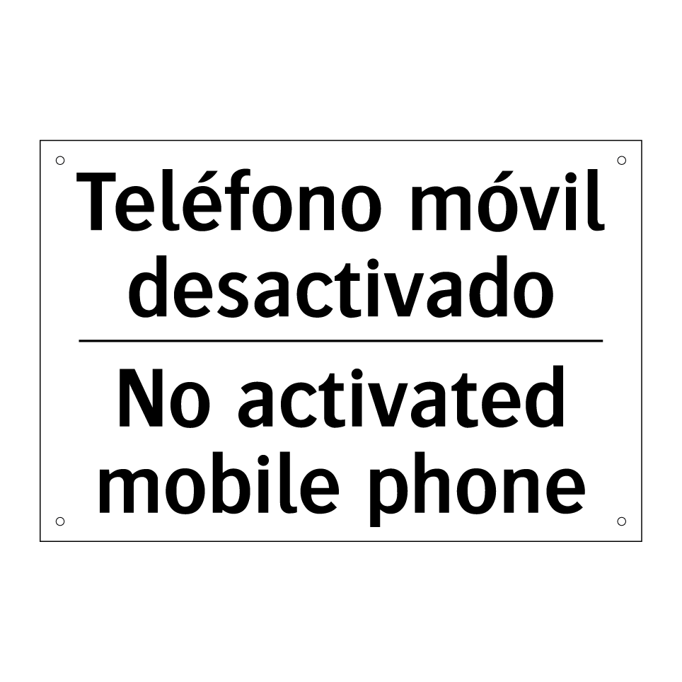 Teléfono móvil desactivado - No activated mobile phone