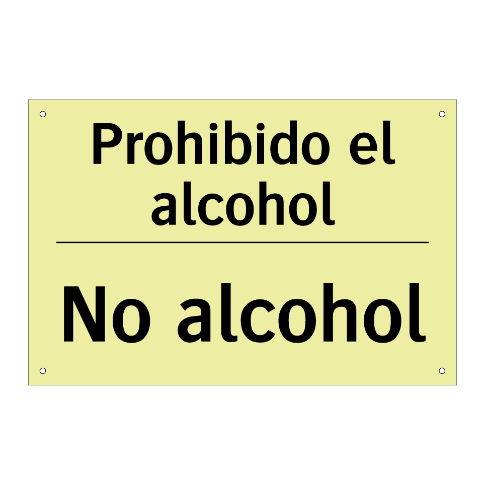Prohibido el alcohol - No alcohol