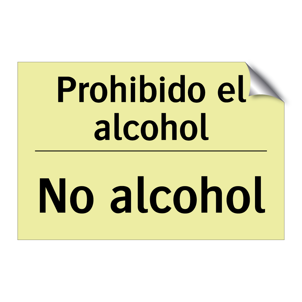 Prohibido el alcohol - No alcohol