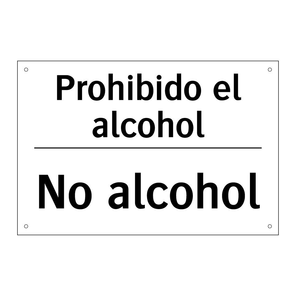 Prohibido el alcohol - No alcohol