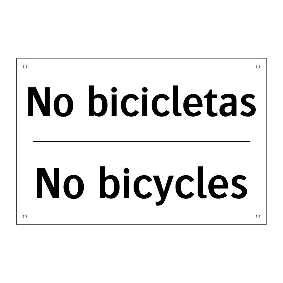 No bicicletas - No bicycles