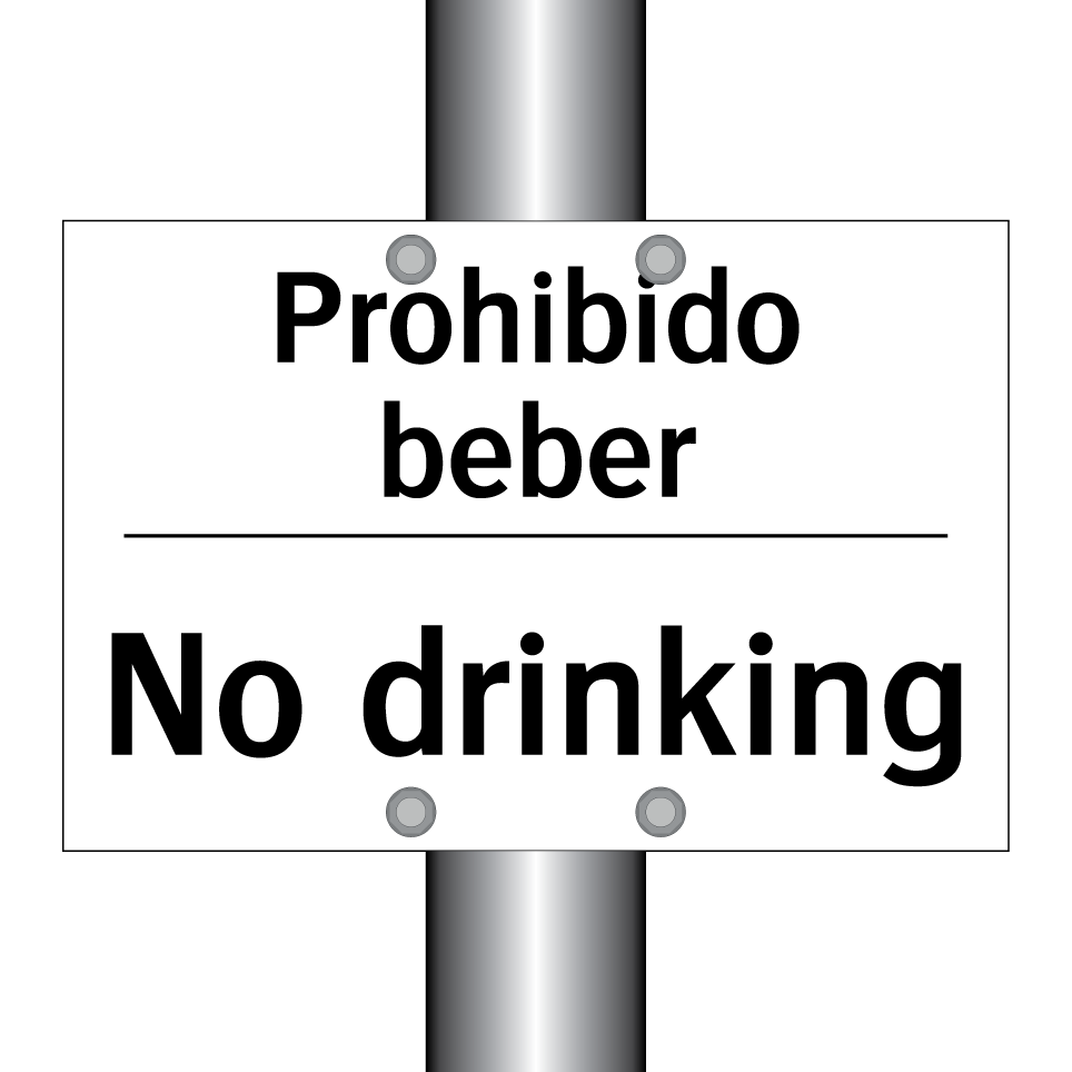 Prohibido beber - No drinking