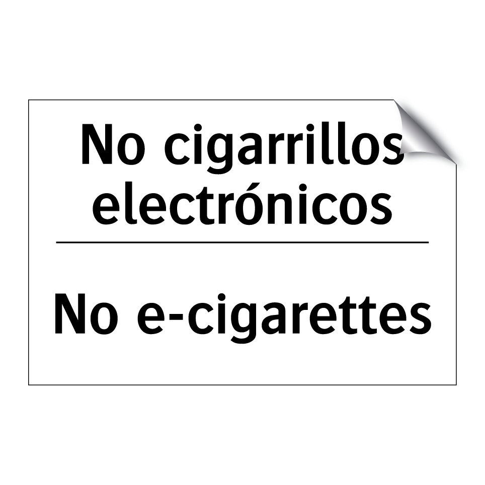 No cigarrillos electrónicos - No e-cigarettes